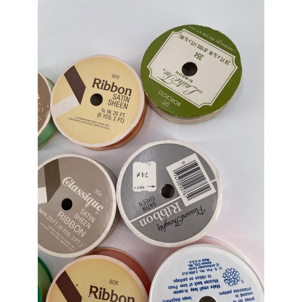 Vintage Quality Ribbon Lot x 21 Various Widths Mixed Craft Bow Making Spools
